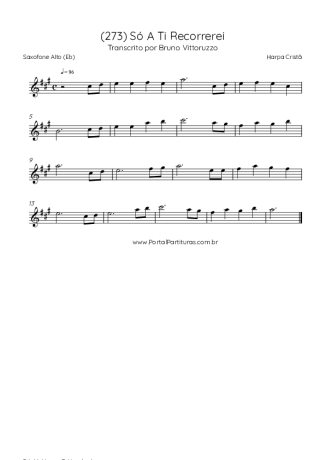 Harpa Cristã (273) Só A Ti Recorrerei score for Alto Saxophone