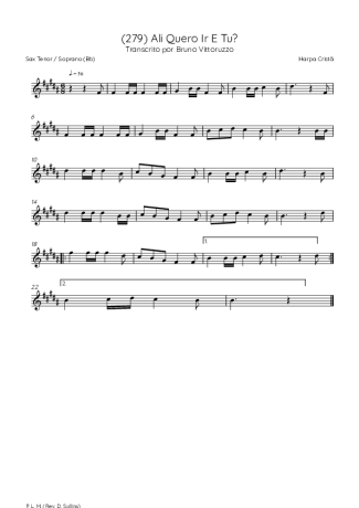 Harpa Cristã  score for Tenor Saxophone Soprano (Bb)