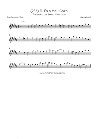 Harpa Cristã  score for Alto Saxophone