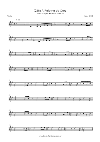 Harpa Cristã (288) A Palavra Da Cruz score for Flute