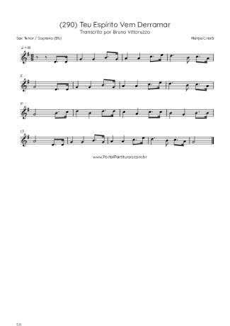 Harpa Cristã  score for Tenor Saxophone Soprano (Bb)