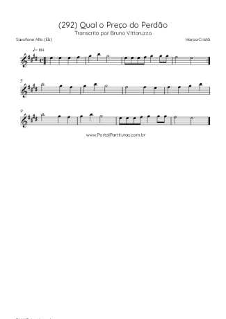 Harpa Cristã  score for Alto Saxophone