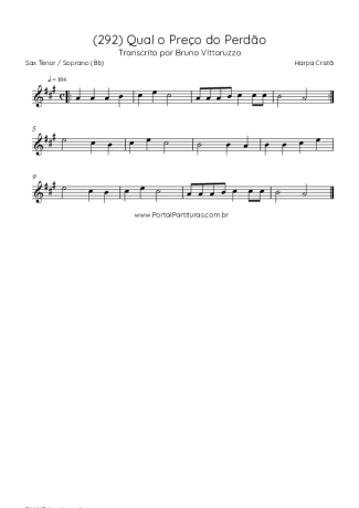 Harpa Cristã  score for Tenor Saxophone Soprano (Bb)