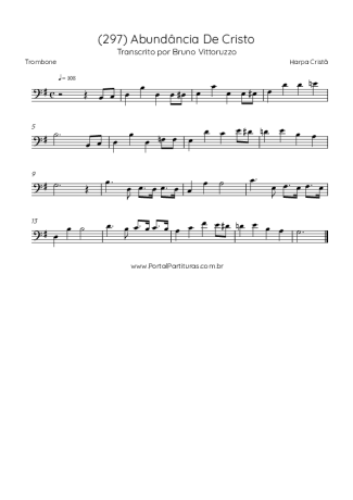 Harpa Cristã (297) Abundância De Cristo score for Trombone