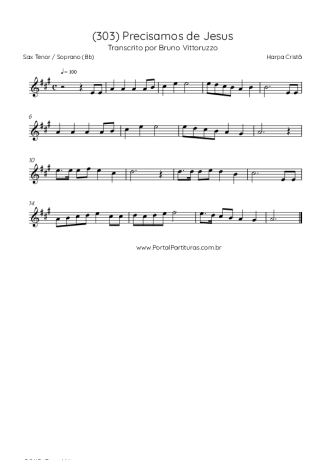 Harpa Cristã  score for Tenor Saxophone Soprano (Bb)