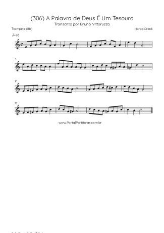 Harpa Cristã (306) A Palavra De Deus É Um Tesouro score for Trumpet