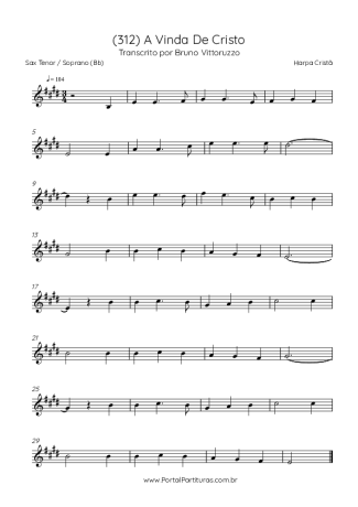 Score for Tenor Saxophone Soprano (Bb)