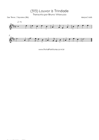 Harpa Cristã  score for Tenor Saxophone Soprano (Bb)