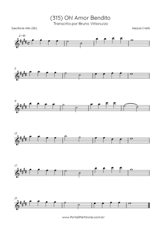 Harpa Cristã  score for Alto Saxophone