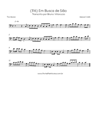 Harpa Cristã  score for Trombone