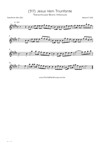 Harpa Cristã  score for Alto Saxophone