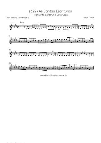 Harpa Cristã  score for Tenor Saxophone Soprano (Bb)