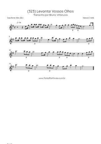 Harpa Cristã  score for Alto Saxophone