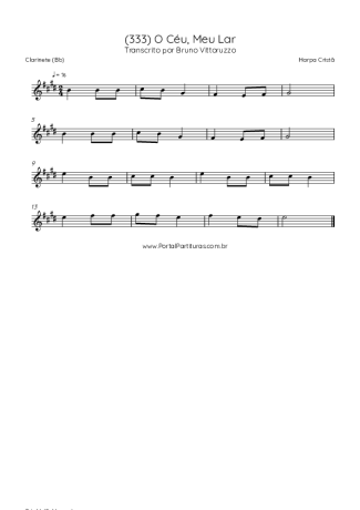 Harpa Cristã (333) O Céu Meu Lar score for Clarinet (Bb)