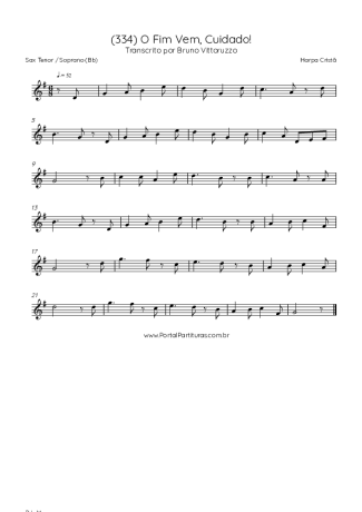 Harpa Cristã  score for Tenor Saxophone Soprano (Bb)