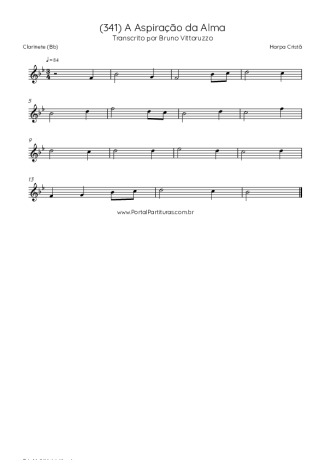 Harpa Cristã (341) A Aspiração Da Alma score for Clarinet (Bb)
