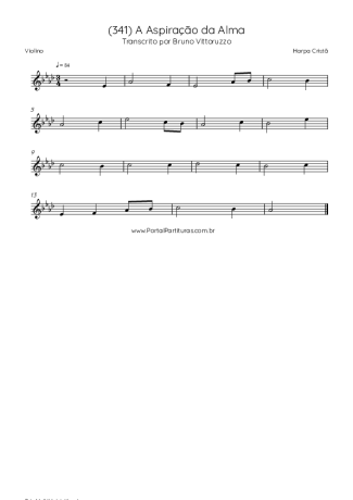 Harpa Cristã (341) A Aspiração Da Alma score for Violin