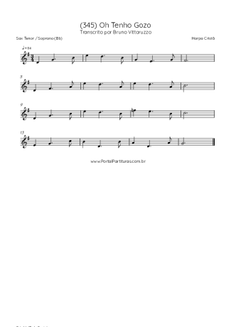 Harpa Cristã  score for Tenor Saxophone Soprano (Bb)