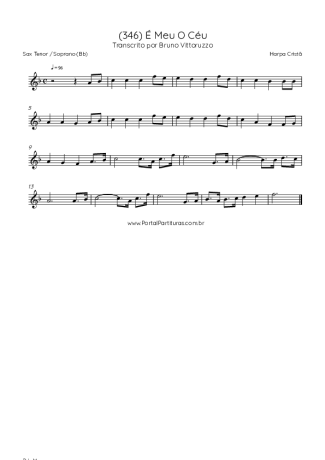 Harpa Cristã  score for Tenor Saxophone Soprano (Bb)