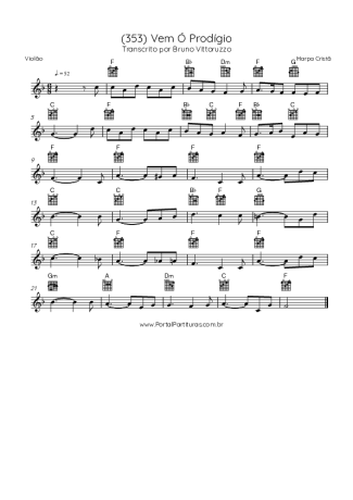 Harpa Cristã  score for Acoustic Guitar