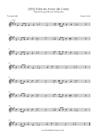 Harpa Cristã (355) Fala Do Amor De Cristo score for Trumpet