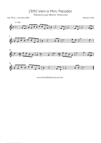 Harpa Cristã  score for Tenor Saxophone Soprano (Bb)