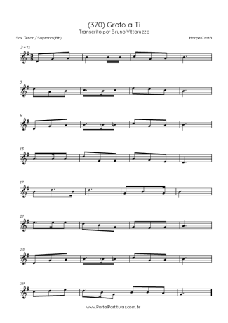 Harpa Cristã  score for Tenor Saxophone Soprano (Bb)