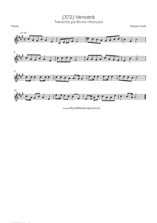 Harpa Cristã (372) Vencerá score for Flute