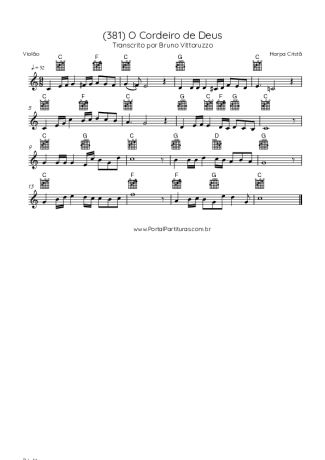 Harpa Cristã  score for Acoustic Guitar