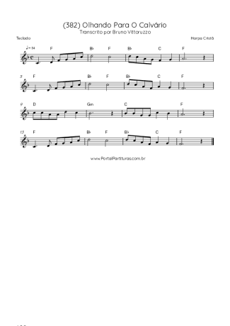 Harpa Cristã (382) Olhando Para O Calvário score for Keyboard