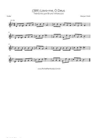 Harpa Cristã (389) Lava-me, Ó Deus score for Harmonica