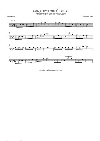 Harpa Cristã (389) Lava-me, Ó Deus score for Trombone