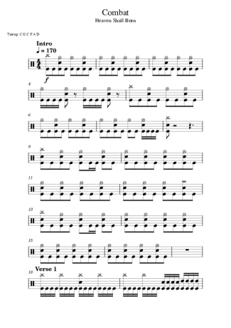 Score for Drums