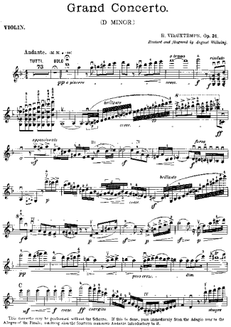 Henri Vieuxtemps  score for Violin