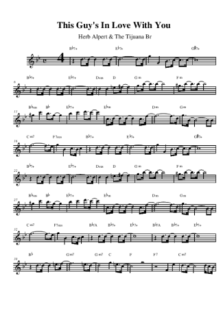 Herb Alpert  score for Alto Saxophone