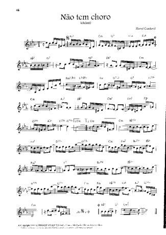 Hervé Cordovil Não Tem Choro score for Violin