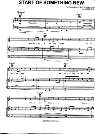 High School Musical  score for Piano