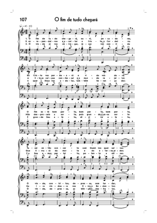 Hinário CCB (107) O Fim De Tudo Chegará score for Organ