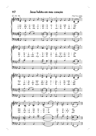 Hinário CCB (117) Jesus Habita Em Meu Coração score for Organ