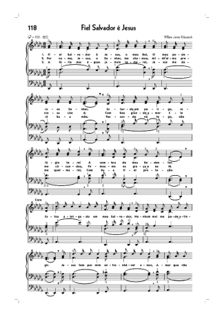 Hinário CCB (118) Fiel Salvador É Jesus score for Organ