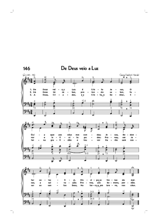 Hinário CCB (146) De Deus Veio A Luz score for Organ