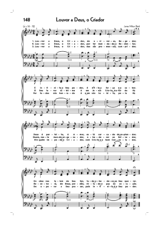 Hinário CCB (148) Louvor A Deus O Criador score for Organ