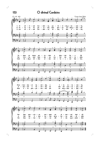 Hinário CCB (153) O Divinal Cordeiro score for Organ