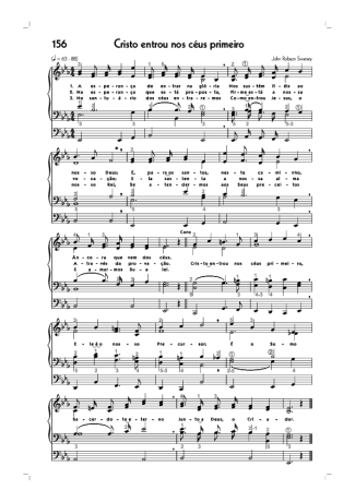 Hinário CCB (156) Cristo Entrou Nos Céus Primeiro score for Organ