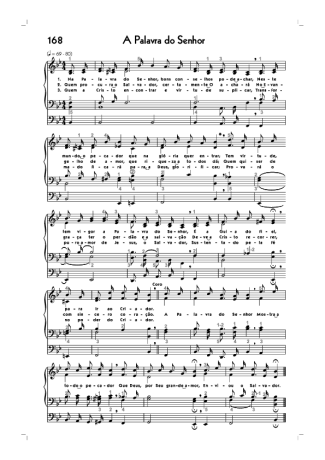 Hinário CCB (168) A Palavra Do Senhor score for Organ