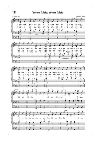 Hinário CCB (181) Só Em Cristo Só Em Cristo score for Organ