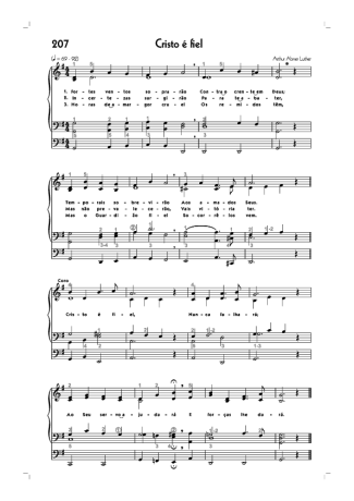 Hinário CCB (207) Cristo É Fiel score for Organ