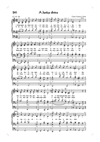 Hinário CCB (241) A Justiça Divina score for Organ