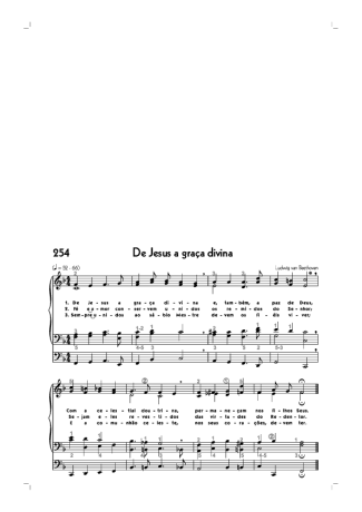 Hinário CCB (254) De Jesus A Graça Divina score for Organ