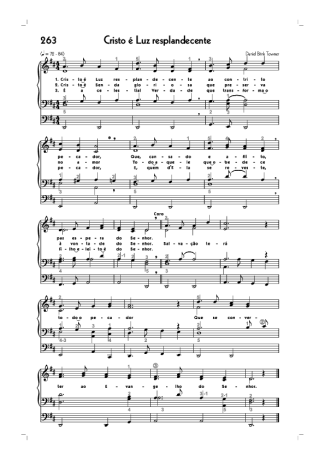 Hinário CCB (263) Cristo É Luz Resplandecente score for Organ